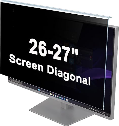 GlanceGuard Privacy Screen Protector for 26-27 Inch Monitors, Removable Anti-Spy
