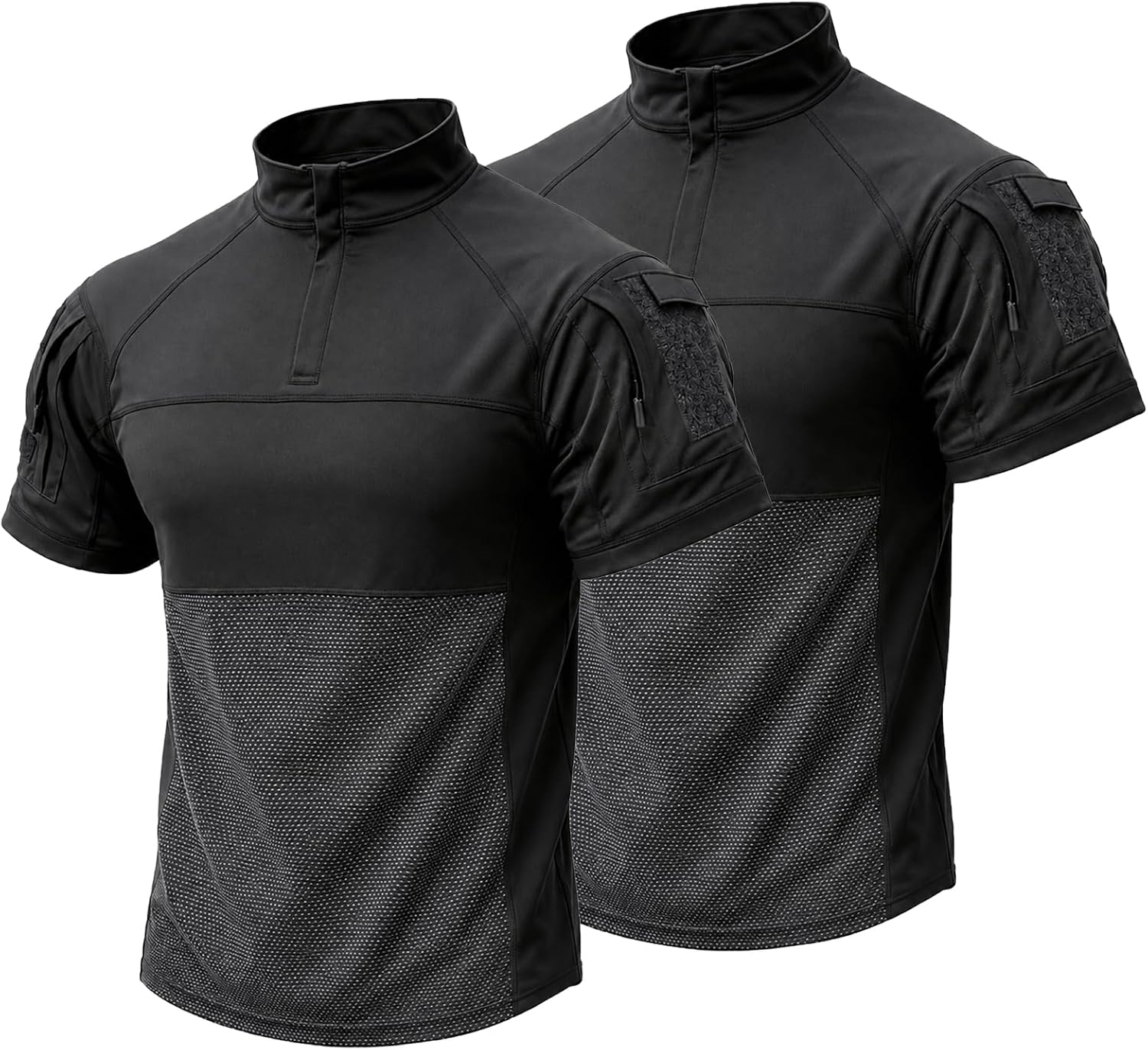 2 Pcs Men's Tactical Combat Short Sleeve Shirt Military Paintball Airsoft Outdoor Shirts