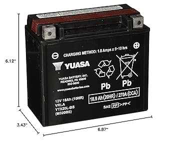 Amazon.com: Yuasa YUAM320BS YTX20L-BS Maintenance Free AGM