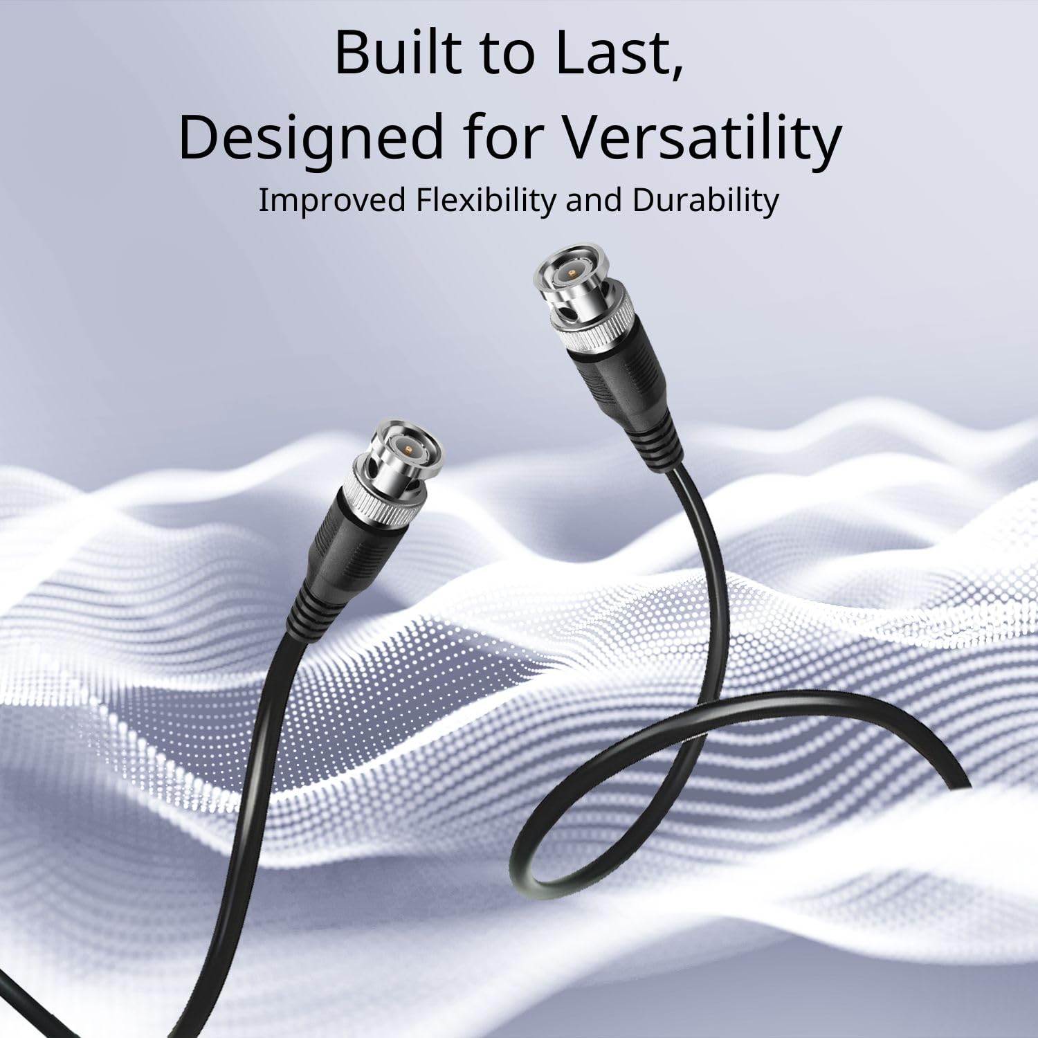 TNP Products RG6 Coaxial Cable 100FT, BNC Male to Male, Heavy Shielding, 75 Ohm, Supports HD SDI, CCTV, Audio Systems, Video Broadcasting, Cables, 100FT