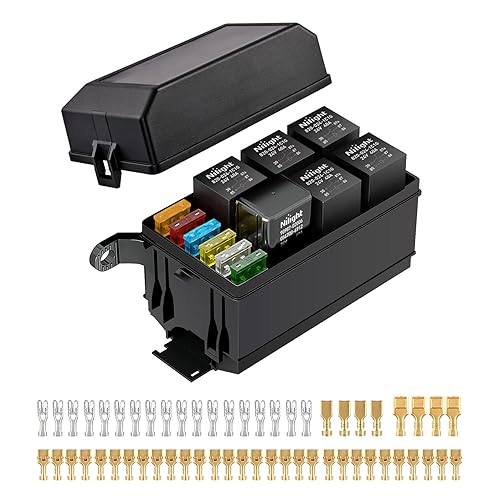 Vista 10 de Nilight 50023R - Juego de 5 interruptores de relé fusionado de 30 A, 12 V, 4 pines, relé SPST, arnés de enclavamiento, soporte de enchufe de 30