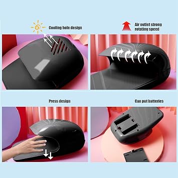 Portable Nail Dryer, Portable Nail Fan Dryer, Cooling Refrigeration Fan Nail Polish Fast Dryer For Regular Nail Polish(black)