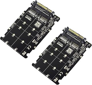 GZSHUNLI 2X,2 in 1 M.2 NVMe SATA U2PCB M.2 NVME SSD Key M Key B SSD to U.2 SFF-8639 Adapter PCIe M2 Converter Desktop Computer