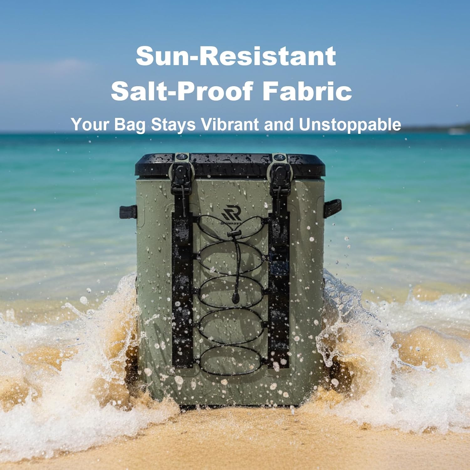 Zipperless Magnetic Cooler Backpack 30 Can, 48H Insulated Leakproof Soft Cooler with One-Hand Lid, Premium Waterproof TPU Cooler for Camping Fishing Gift for Men & Outdoor Lovers - Image 5