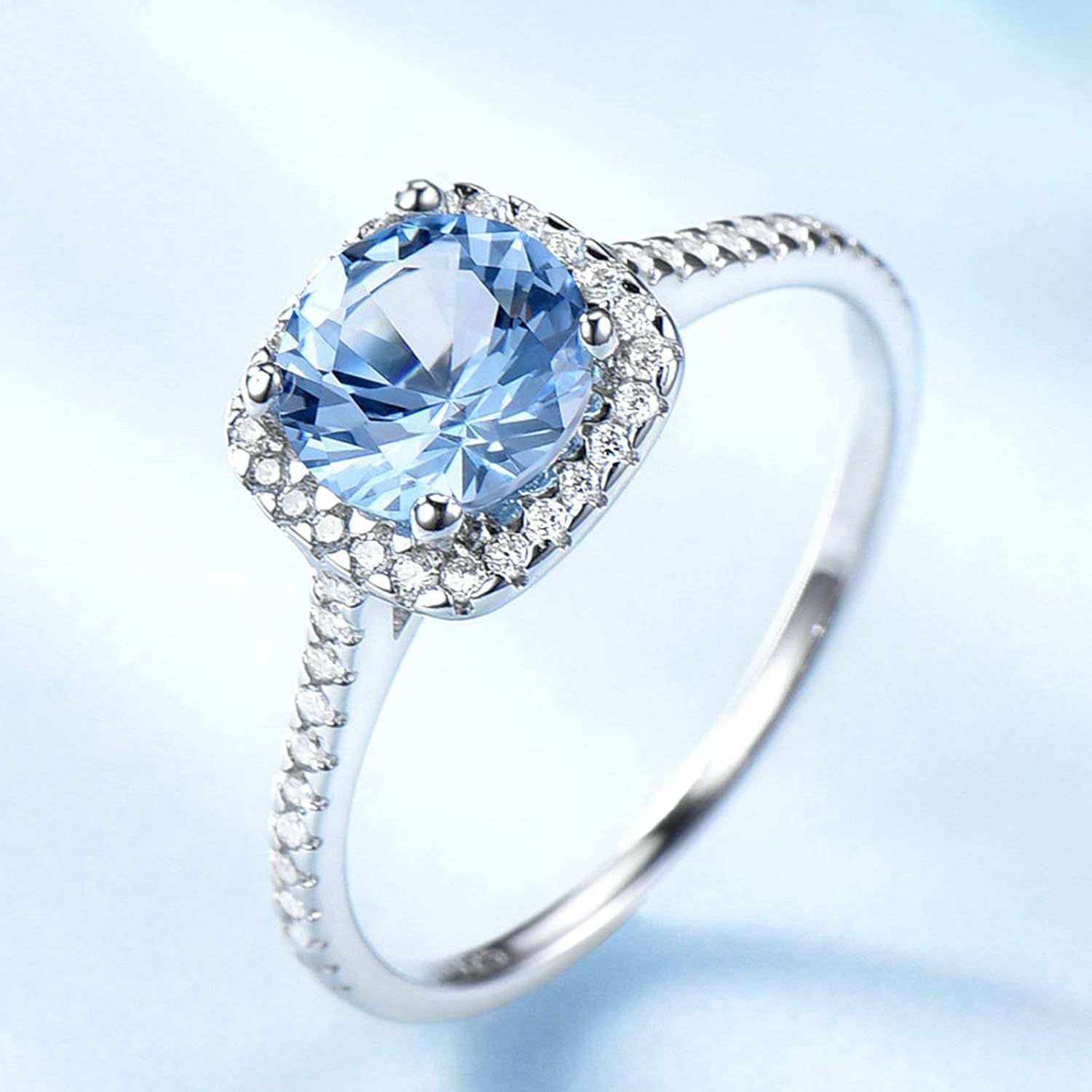 Women Ring, Vintage Rings for Women Sterling Silver Square 925 Silver Wedding Bands Anniversary Ring