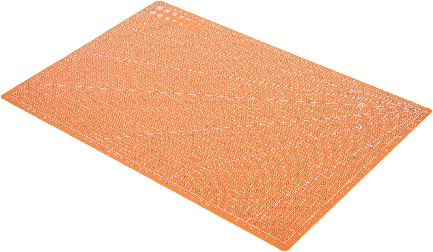 Alipis Self-healing Double-sided Pvc Cutting Mat for Sewing Quilting, Extra Large Orange Fabric Rotary Cutter Board for Craft and Hobby Use