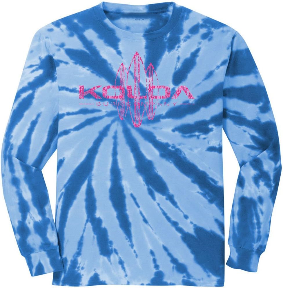 Koloa Surf Graphic Logo Long Sleeve Tie-Dye T-Shirts in Sizes S - 4XL