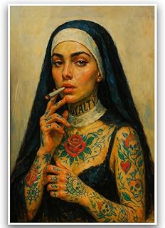HGHGLX Woman Portrait Wall Art Gothic Large Picture 16x24 Inch Unframed