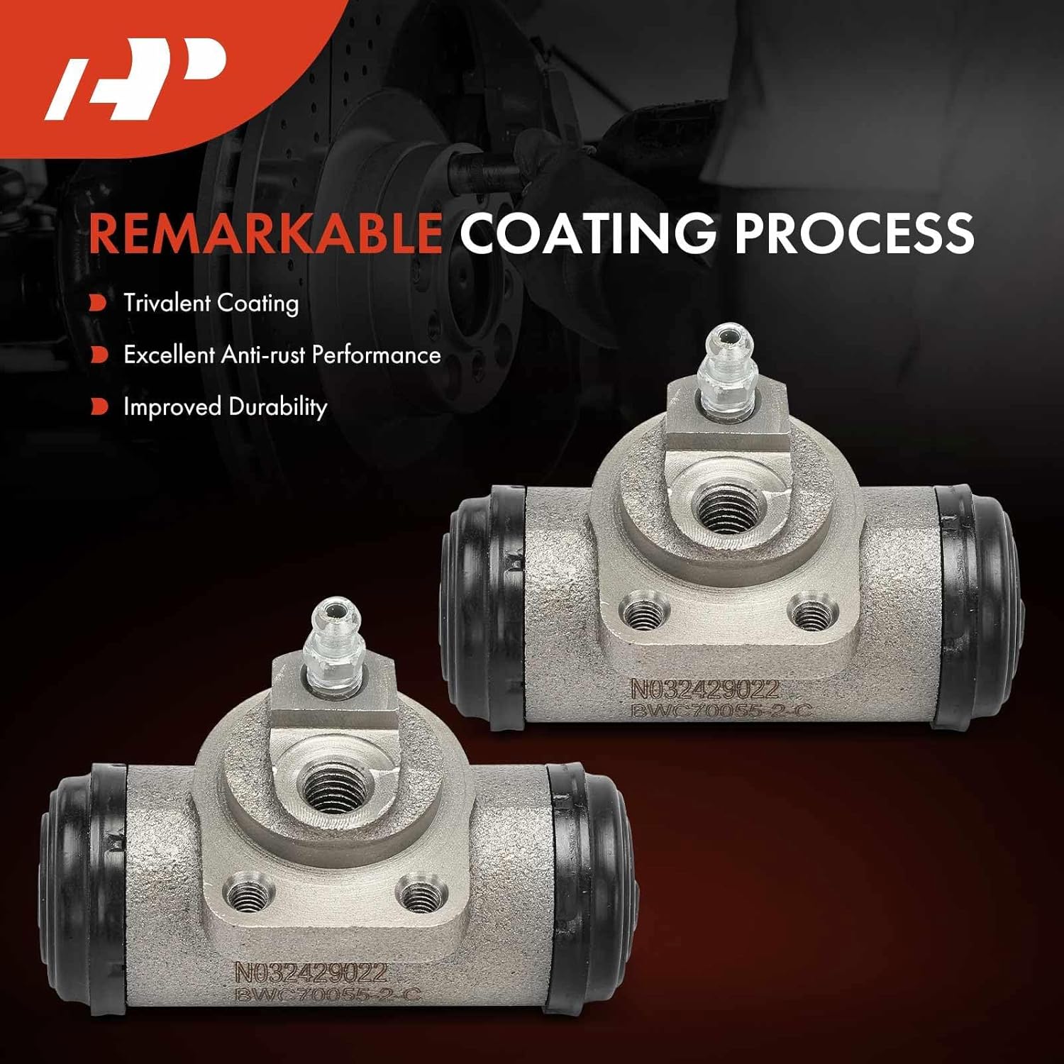 A-Premium Rear Drum Brake Wheel Cylinder Compatible with Select Chevrolet, Cadillac, Oldsmobile & Pontiac Models - Malibu, Classic, Fleetwood, Alero, Cutlass, Grand Am, Grand LeMans, LeMans, 2-PC Set