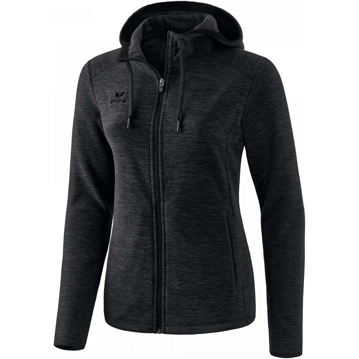 Erima Women Fleece Jacket - Black Marl, Size 44