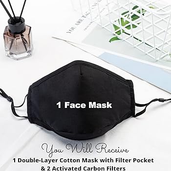 Cozzi Crafts 3 Layer Cloth Face Mask with Filter without