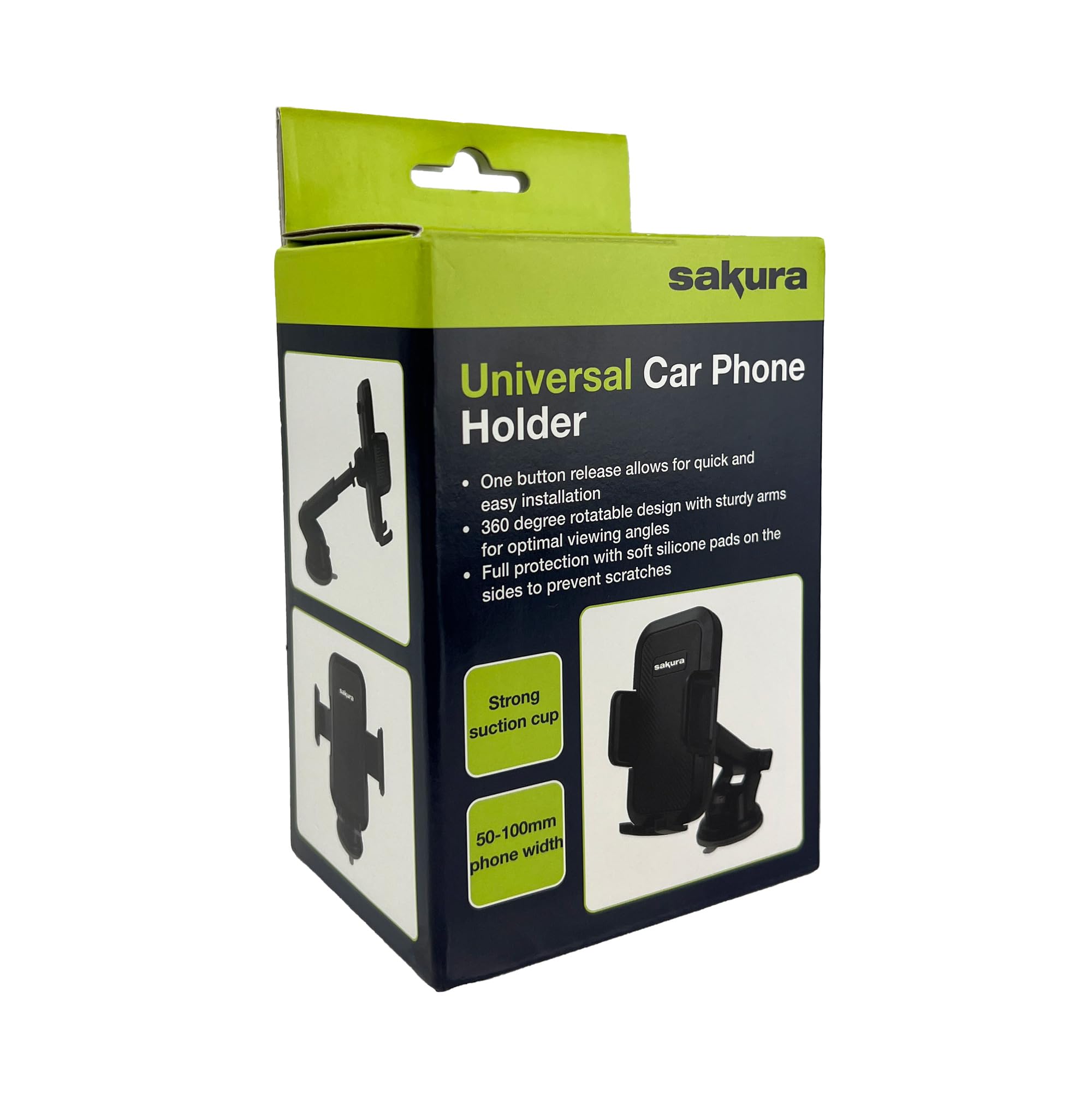 Sakura Universal Suction Cup Car Phone Holder, Black - Image 2