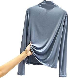 Camiseta de manga larga informal de manga larga ajustada ajustada de color sólido para mujer, camiseta térmica de manga larga para mujer, camiseta clásica y cómoda