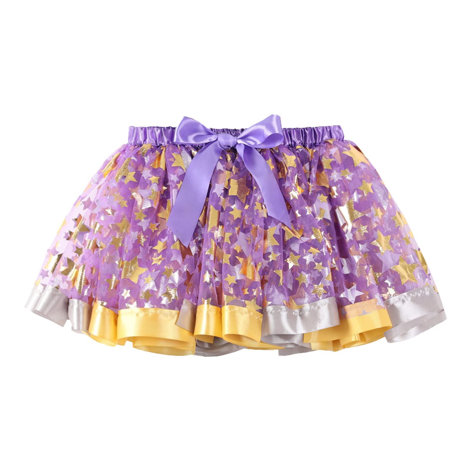 Girls Rainbow Flower Tulle Skirt Girls Tulle Skirts A-line Mesh Skirt Tutu Skirts Dress for Toddler Girls
