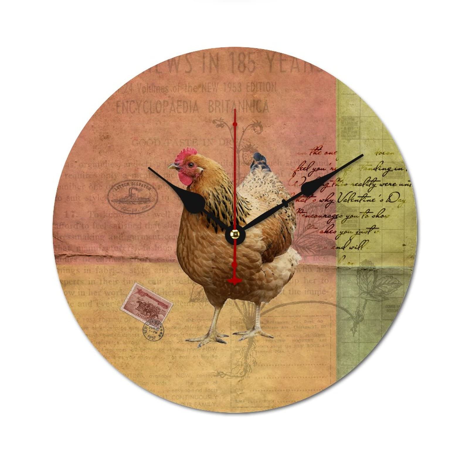 Cadeau de pendaison de crémaillère horloge rétro en bois