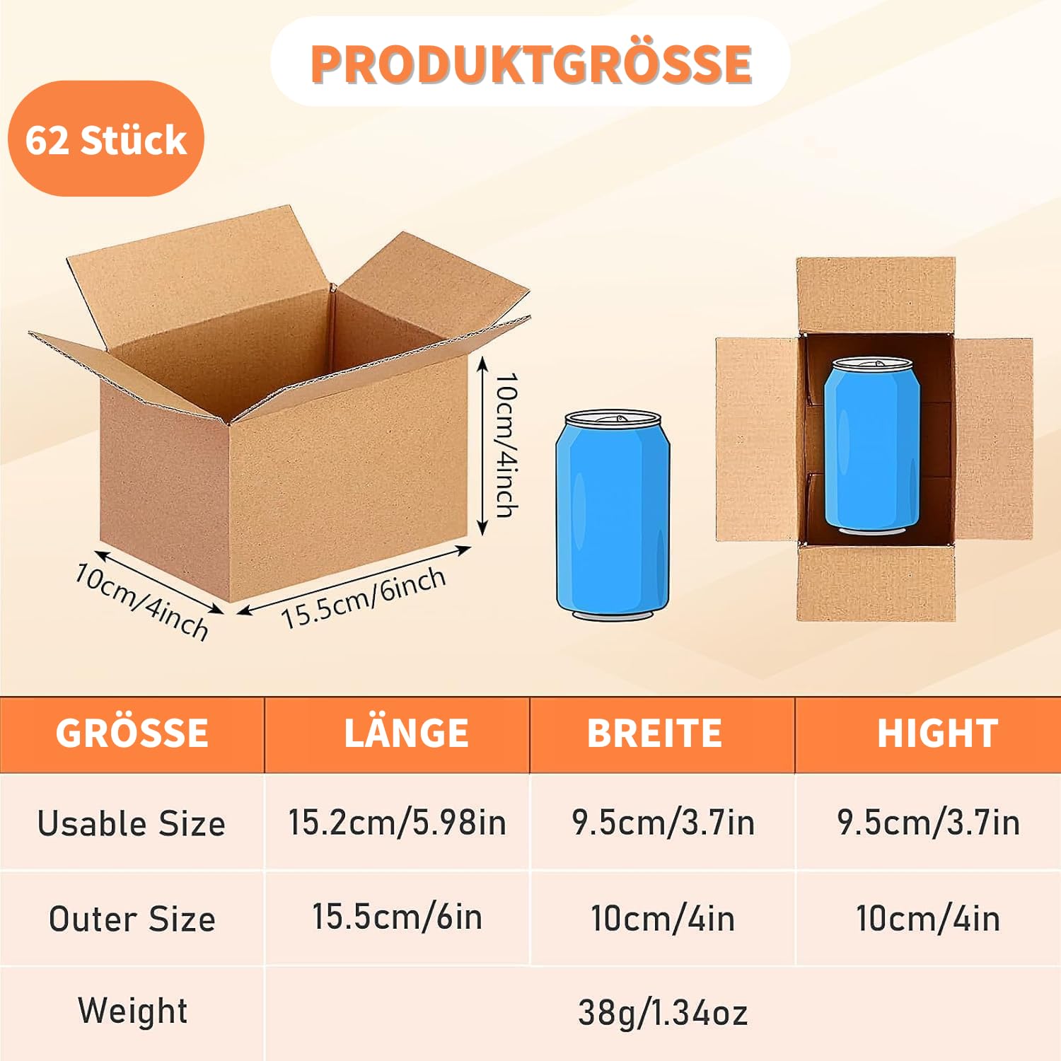 62 scatole piccole pieghevoli, 10 x 10 x 15 cm, marroni, per spedizione, e-commerce, regali, scatole di cartone ondulato, scatole regalo in carta kraft per la conservazione durante i traslochi