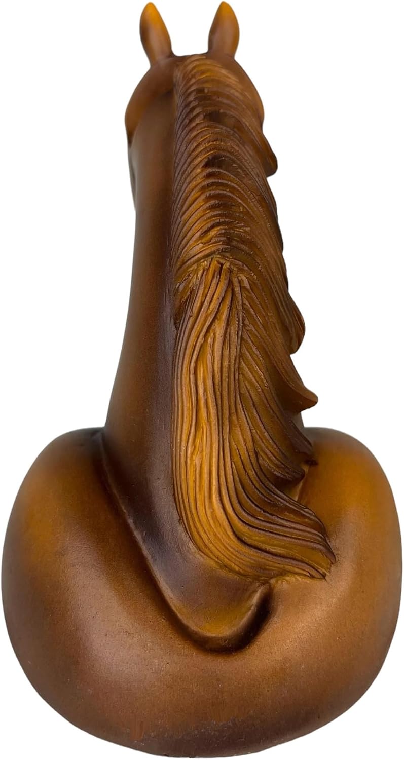 Top Brass Brown Horse Head Eyeglass Holder – Whimsical Reading Glasses Sunglass Stand – Funny Desk Nightstand Keeper Rack Display – Equestrian Rodeo Figurine