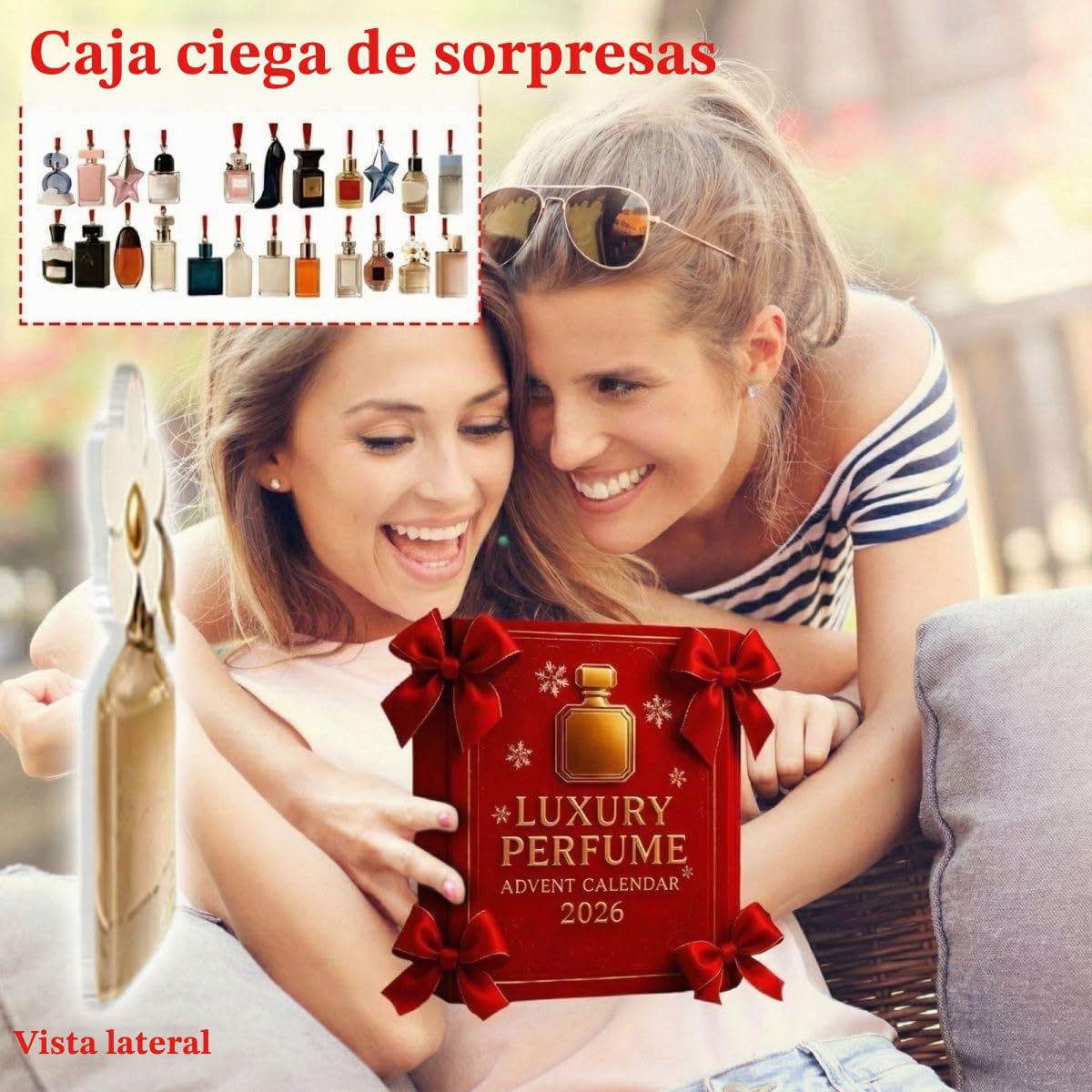 Calendario de Adviento de Lujo de Perfume 2026, 24 Días de Exhibición de Perfumes Regalo, 24 Días de Fragancias de Diseñador para Mujeres y Hombres - Set de Regalos Premium de Cuenta Regresiva para