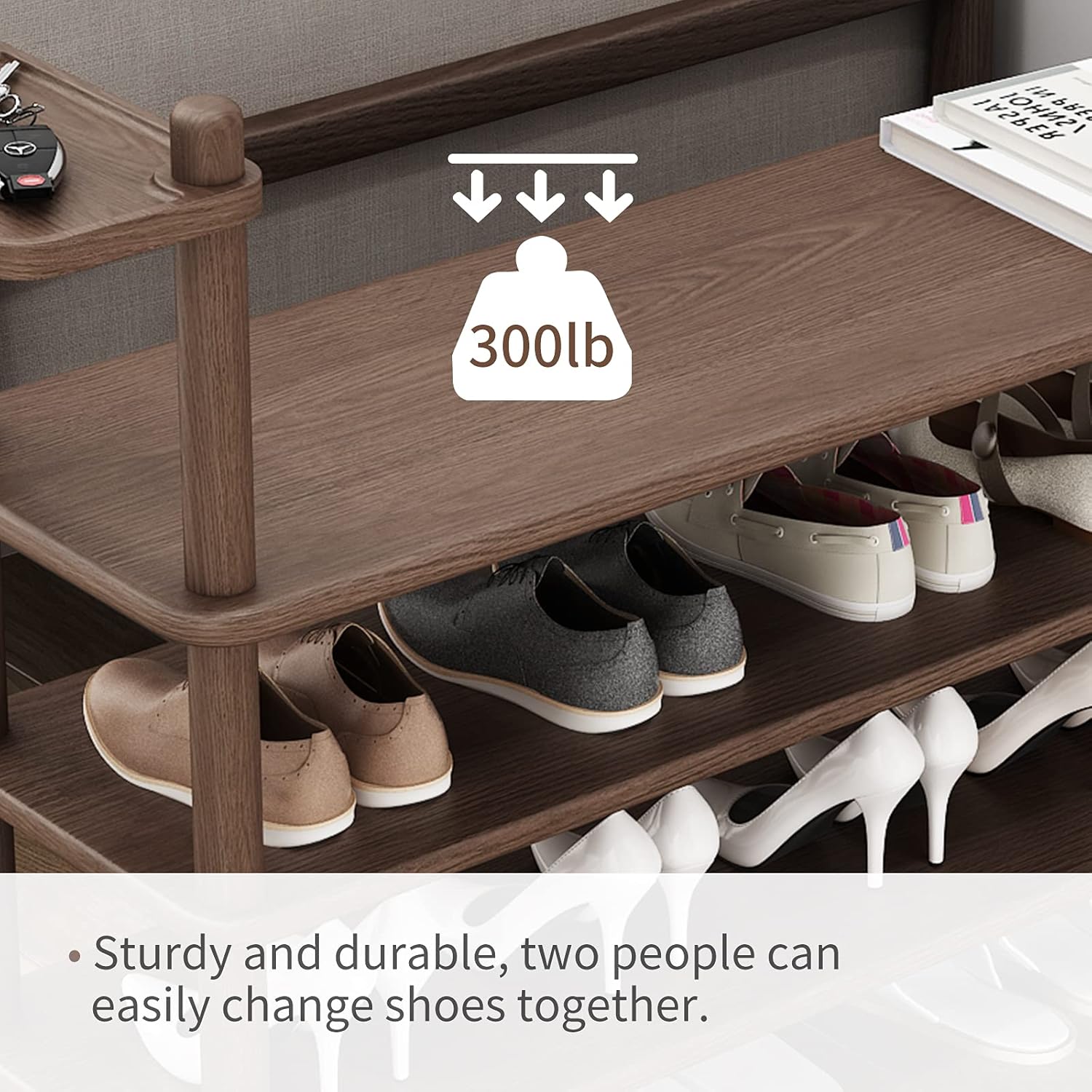 Hоlіdау Dеаlѕ 🛒 KASLANDI Shoe Bench, Three-Layer Solid Wooden Shoe Rack for Entryway, Multifunctional Sitting and Changing Premium Shoe Organizer,for Corridor, Living Room, Bedroom, Bathroom 31.5 inch(Walnut) Uр Tо 40% оƒƒ KASLANDI Shoe Bench, Three-Layer Solid Wooden Shoe Rack for Entryway, Multifunctional Sitting and Changing Premium Shoe Organizer,for Corridor, Living Room, Bedroom, Bathroom 31.5 inch(Walnut)