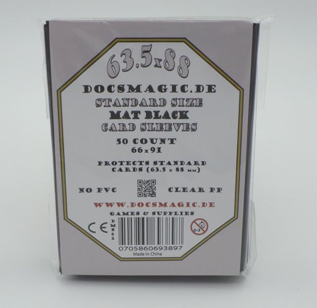 Foto 2 de 8 de docsmagic.de Deck Box + 100 Mat Black Sleeves Standard - Caja & Fundas Negra - PKM - MTG