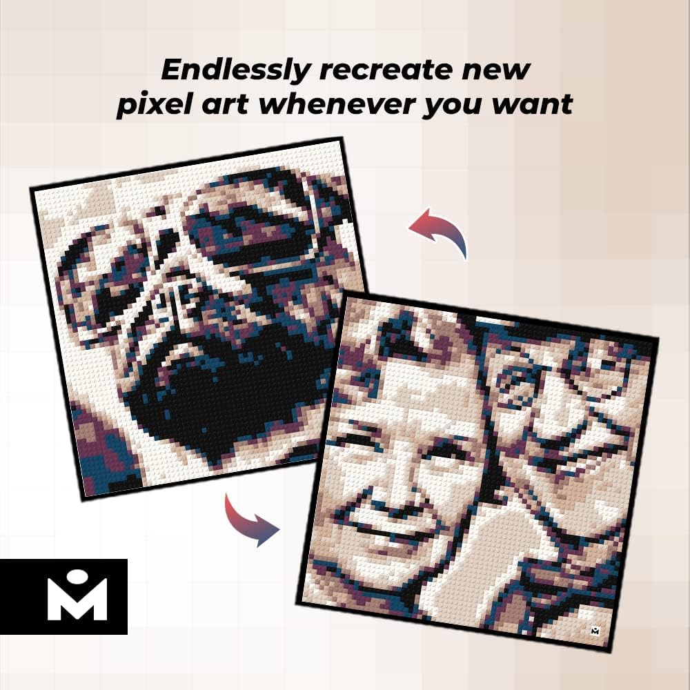MOZABRICK Color S- zestaw do montażu mozaiki, spersonalizowany prezent, niestandardowy, obraz, zestaw do budowania, sztuka pikseli