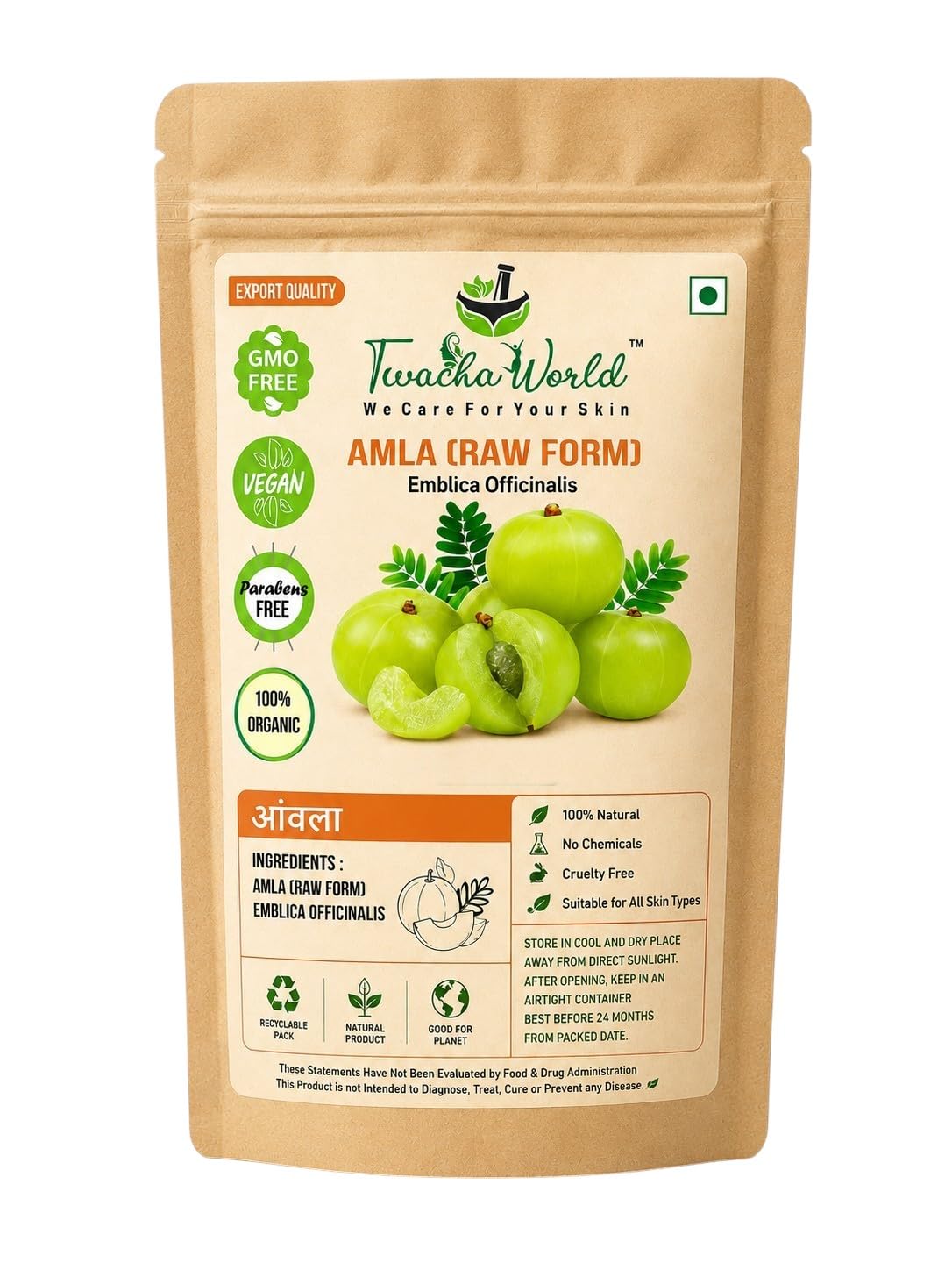Natural Raw Amla Indian Gooseberry Herbal Care | Sun Dried Raw Amla for Hair Fall Control | Ayurvedic Hair Care Ingredient for Hair Mask Face Pack Skin Care (100g, Pack of 1)-image-21