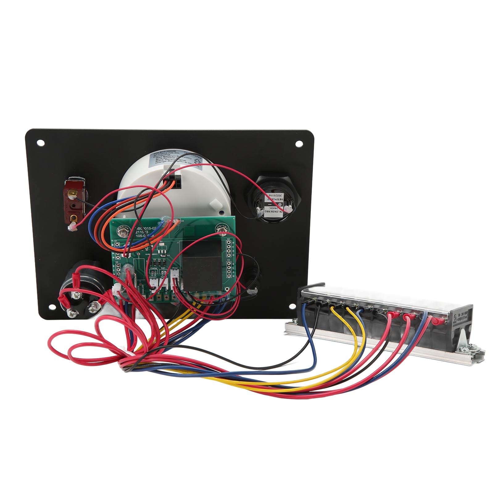 Pannello Strumenti per Barche, Quadro Strumenti per Barche con Tachimetro Multifunzione Motori 4000 RPM Arresto Avvio ON OFF Allarme Temperatura Acqua IP67 Impermeabile (24V)