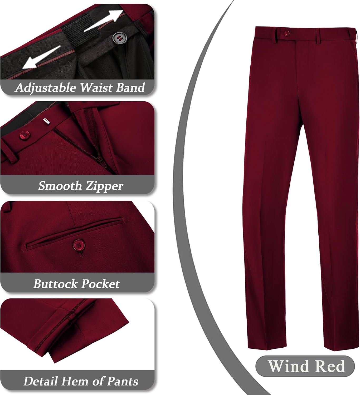 Men Suits Slim Fit 2 Piece Suit for Wedding Peak Lapel Suit Jacket Pants Set Business Formal Suits Prom Tuxedos - Image 4