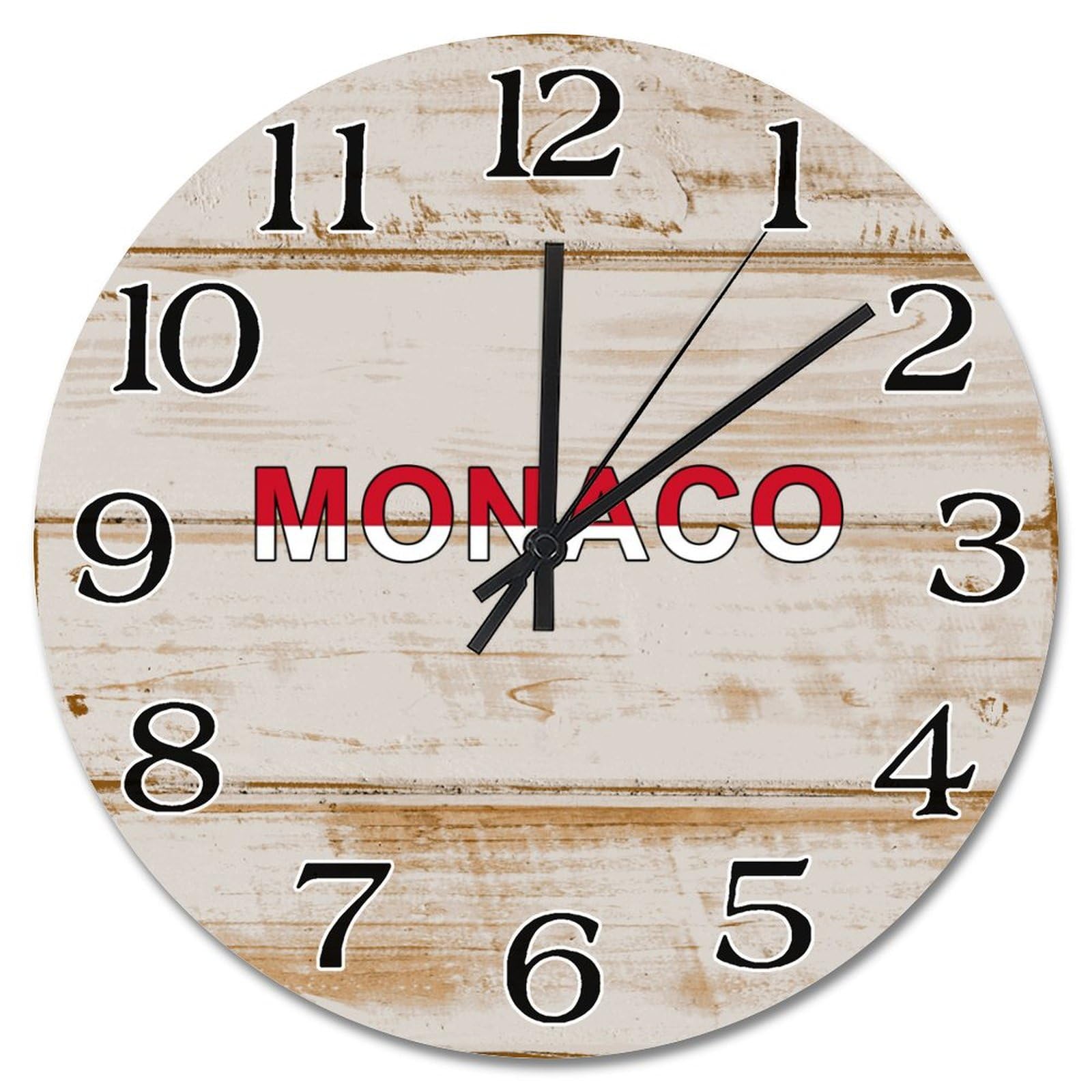 Horloge murale en bois Monaco : un garde-temps noble et silencieux pour bureau