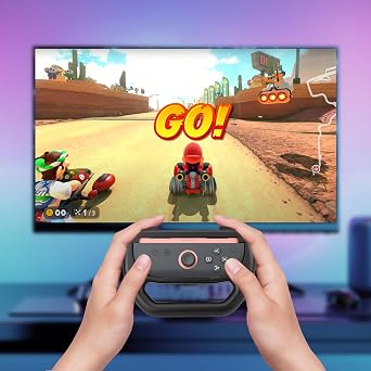 Homiflex 2er Pack Switch 2 Lenkrad Controller für Joy-Con, Lenkräd für Switch 2 Zubehör, für Mario Kart, Rennspiel Spiele, Schwarz