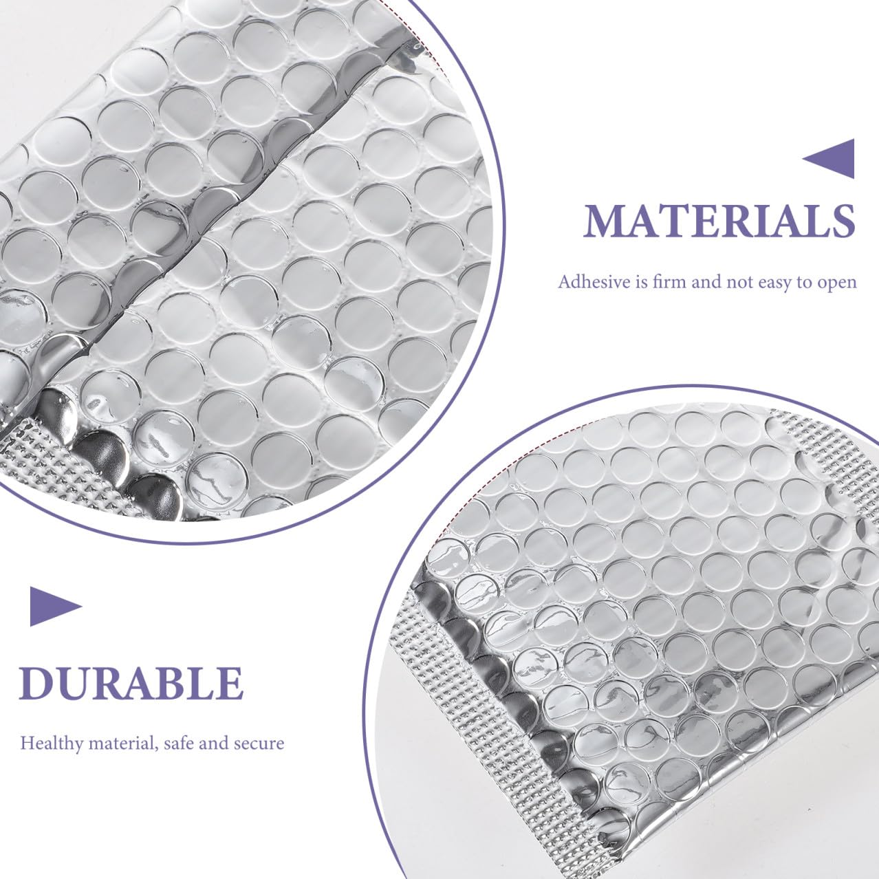100 Stück Selbstklebende Luftpolster versandtaschen Gepolsterte Aluminiumfolie Umschläge Stoßdämpfend Reißfest für Sicheren Versand von Elektronik Schmuck Kosmetik