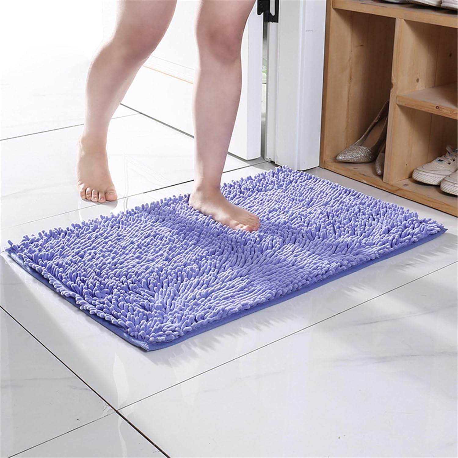 Wysokiej klasy Szenil puszysta – można prać w pralce(Lavender,60x90cm)