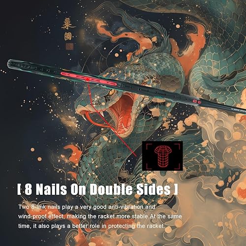 Miniatura 5 de V5 Scale - Raqueta profesional de fibra de carbono con marco de onda torcida 5U G5, 22-30 libras, raqueta de bádminton de fibra de carbono completa