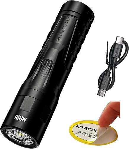 Nitecore Linterna recargable MH15, 2000 lúmenes USB-C de alto lúmenes, compacta, pequeña y larga duración para EDC camping, hogar, guantera, trabajo