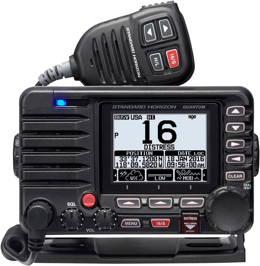 Standard Horizon Quantum GX6000 25W Commercial Grade Fixed Mount VHF w/NMEA 2000, Integrated AIS receiver, & Speaker Mic