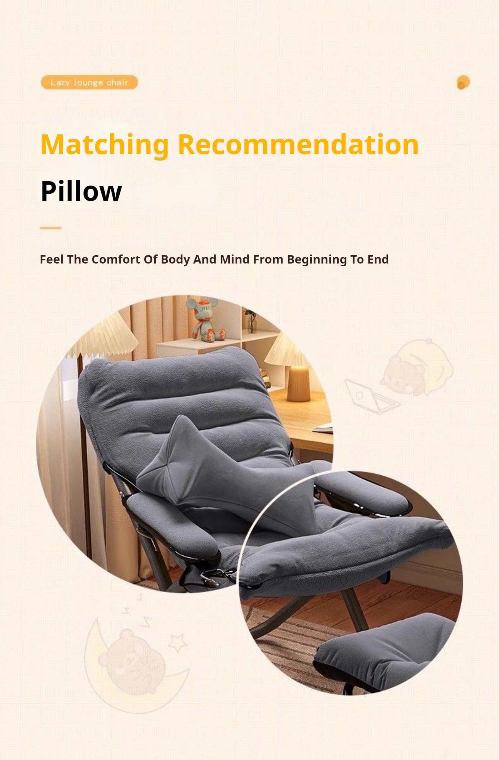 Sillón plegable con altura de asiento ajustable y grandes bolsillos de almacenamiento, silla moderna para sala de estar, cómoda silla de salón para dormitorio, oficina, balcón (rojo, paquete 3