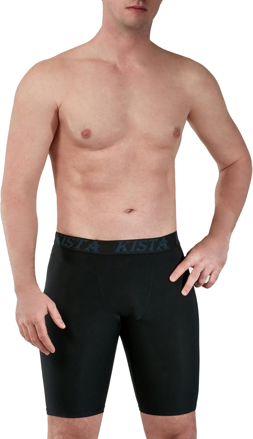KISTA 3 Pack Men's Athletic Cool Dry Compression Shorts, Sports Performance Active Running Tights