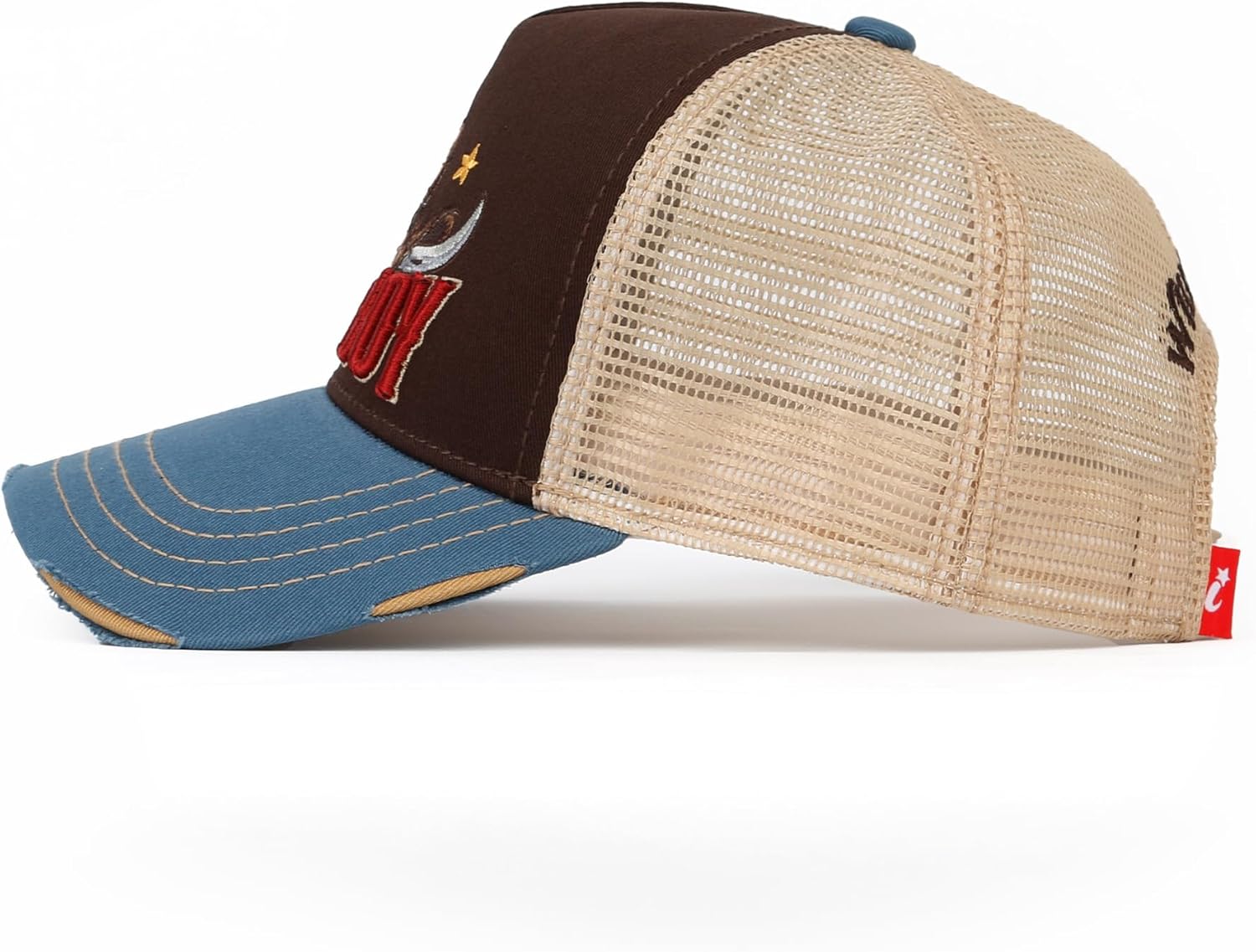 ililily Premium California Bear Embroidered Baseball Cap Vintage Trucker Hat
