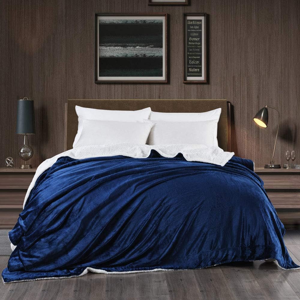 KAWAHOME Sherpa Fleece Blanket Super Soft Extra Warmest and Heavy Thick Winter 500GSM Bed Blankets for Couch Sofa Bed, King Size 108" X 90" (Brown) : Home & Kitchen