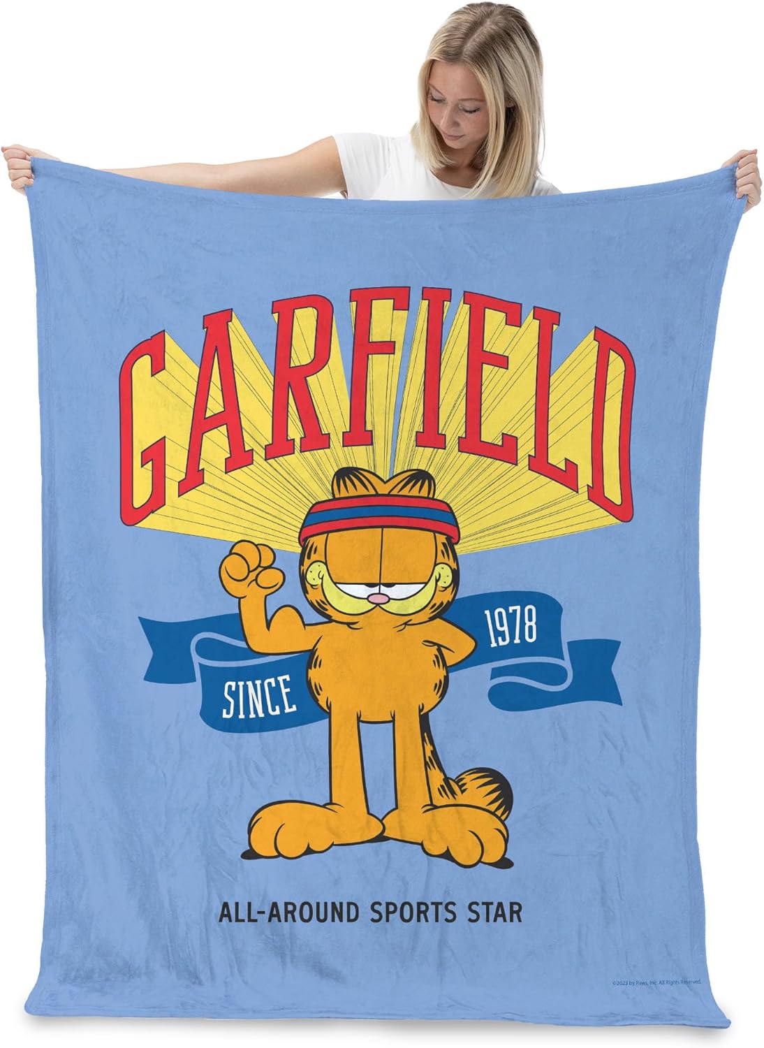 Northwest Garfield Silk Touch Throw Blanket, 50" x 60", All Around Star