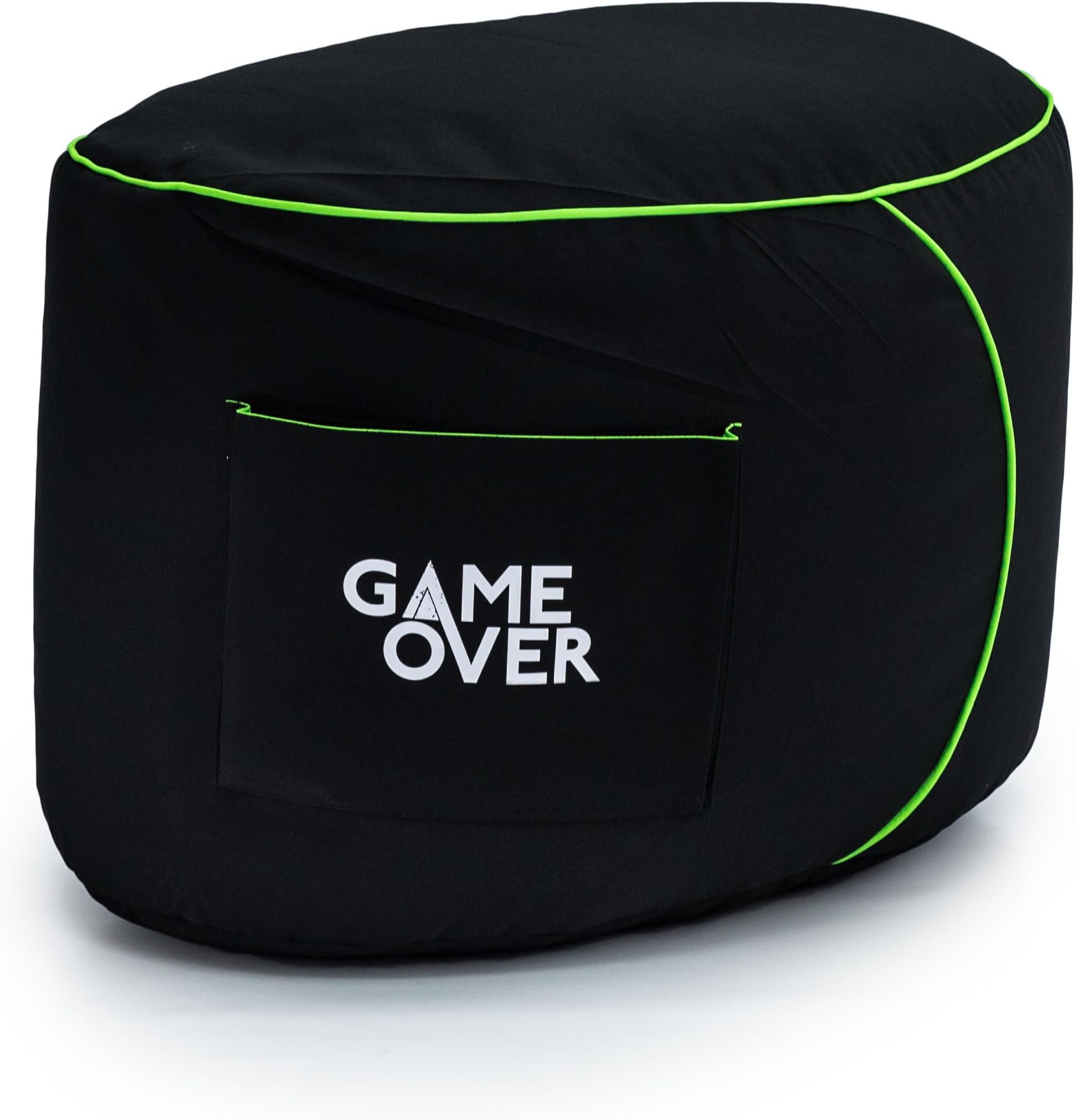 Game Over Fel Magic Video Gaming Bean Bag Foot Stool | Indoor Living Room Leg Rest | Side Pockets for Controllers | Ergonomic Design for the Dedicated Gamer