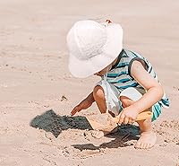 Vista 42 de SimpliKids Sombrero de sol para bebé de ala ancha con protección solar UPF 50+ UV Ray Azul claro #1