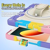 Vista 3 de Funda para Xiaomi Pad 5 / MiPad 5 Pro de 11 pulgadas 2021, resistente funda protectora a prueba de golpes para niños con soporte giratorio de 360°