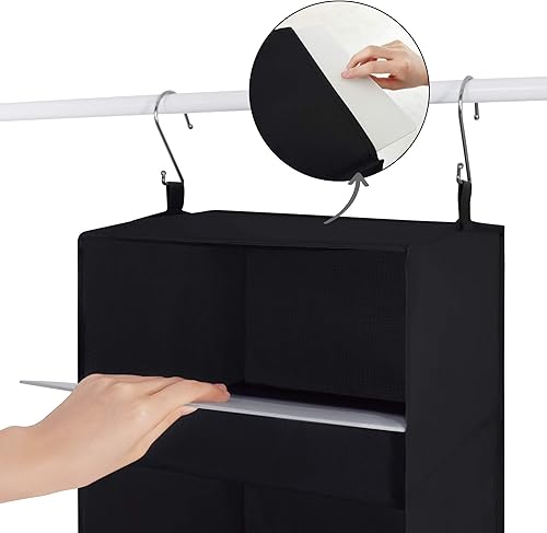 Miniatura 9 de GRANNY SAYS Paquete de 2 organizadores colgantes y 1 paquete de estantes colgantes para armario