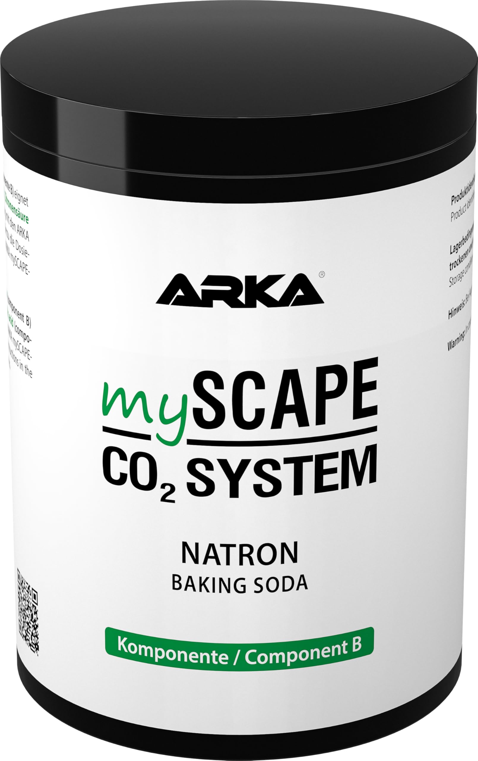 ARKA Recharge CO2 Aquarium mySCAPE-CO2 Refiller 2×600 g – Acide citrique + Bicarbonate pour Engrais CO2 – Diffusion Stable, Dosage Facile – idéal aquascaping Plantes – sans Bouteille