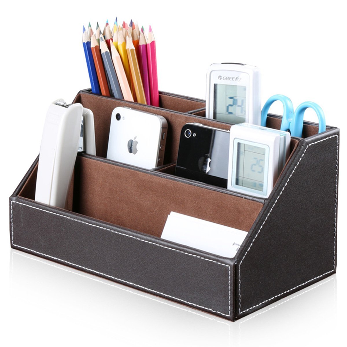KINGFOM Set di Accessori da Scrivania in Pelle (T41K)