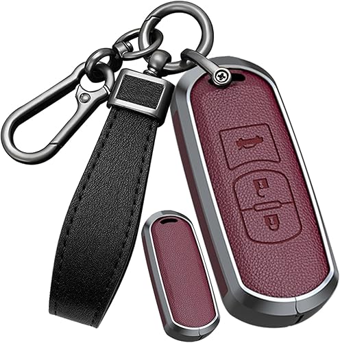 HIBEYO Car Fob Cover for Mazda 2 3 3 Axela 5 6 6 Atenza 8 CX-3 CX-4 CX-5 CX-7 CX-9 MX-5 MX-5 Miata 3 Button Car Accessories Metal &Leather Key Case HIBEYO Car Fob Cover for Mazda 2 3 3 Axela 5 6 6 Atenza 8 CX-3 CX-4 CX-5 CX-7 CX-9 MX-5 MX-5 Miata 3 Button Car Accessories Metal &Leather Key Case