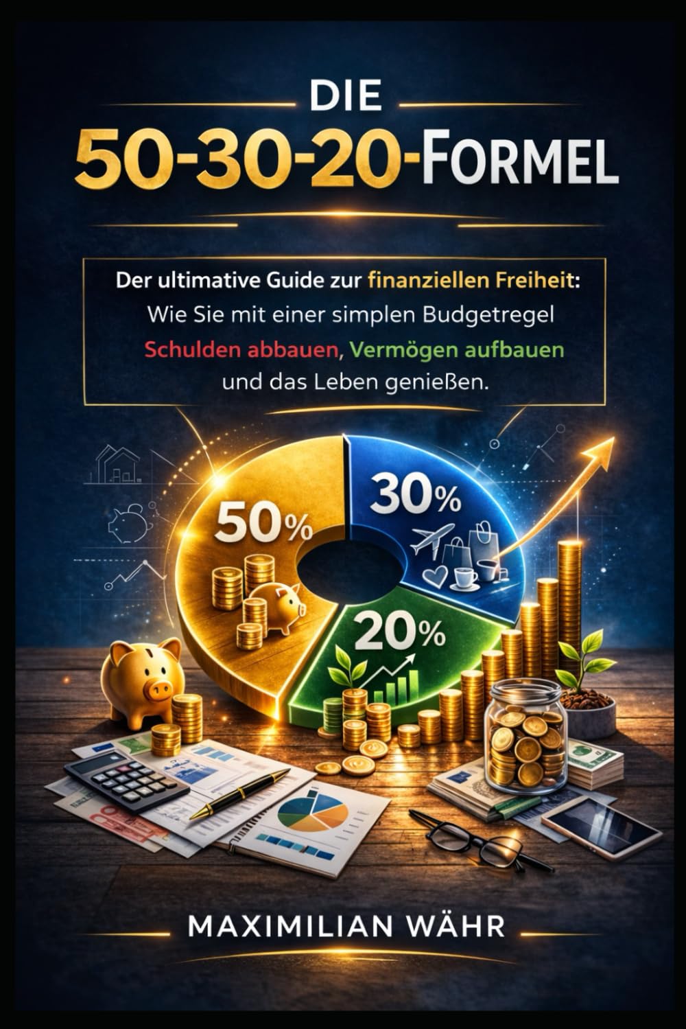 DIE 50-30-20-FORMEL: Der ultimative Guide zur finanziellen Freiheit: Wie Sie mit einer simplen Budgetregel Schulden abbauen, Vermögen aufbauen und das Leben genießen.