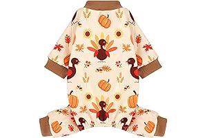 Festive Thanksgiving Pajamas for Dogs: Snuggle Up in Turkey and Pumpkin Delights