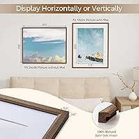 Vista 604 de Fun Memories Portarretratos de metal de 16 x 20 pulgadas con paspartú de 11 x 14 pulgadas, acabado de aluminio cepillado, parte delantera de vidrio